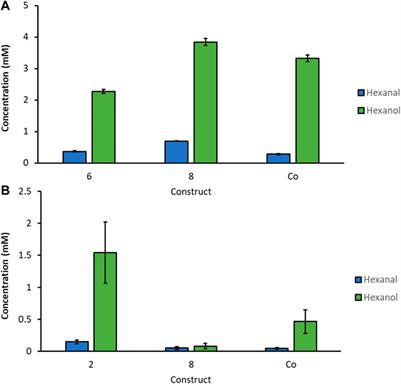 From linoleic acid to hexanal and hexanol by whole cell catalysis with a lipoxygenase, hydroperoxide lyase and reductase cascade in Komagataella phaffii